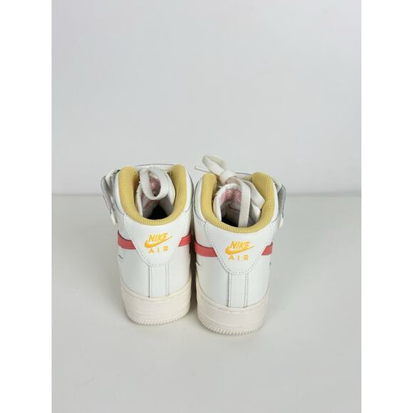 Nike Air Force 1 High Top Youth 5Y White Pink Yellow - Picture 3 of 6